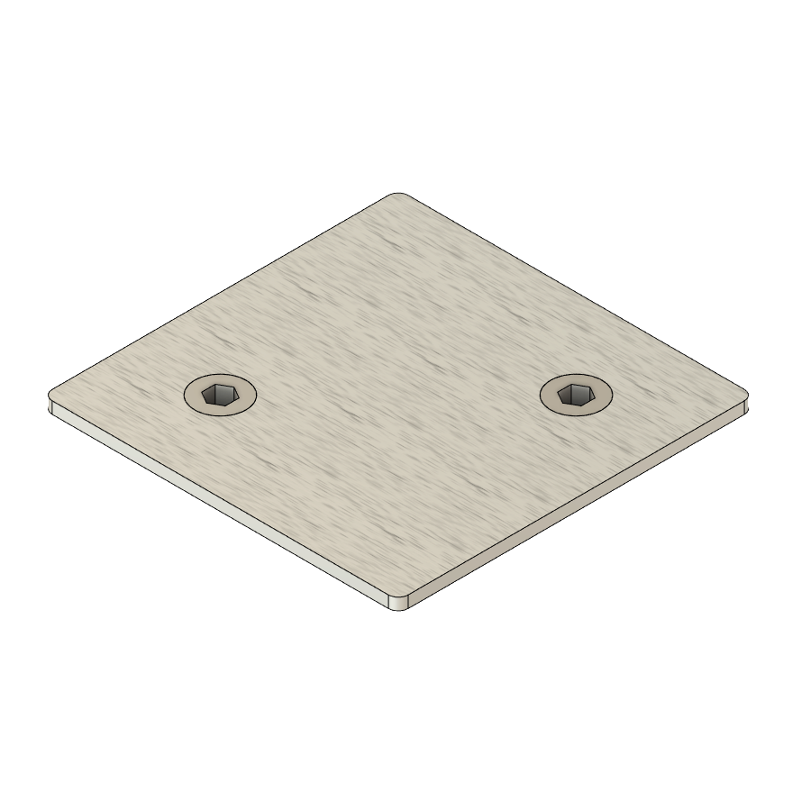 60-030-5 MODULAR SOLUTIONS ALUMINUM END CAP<br>90MM X 90MM W/HARDWARE